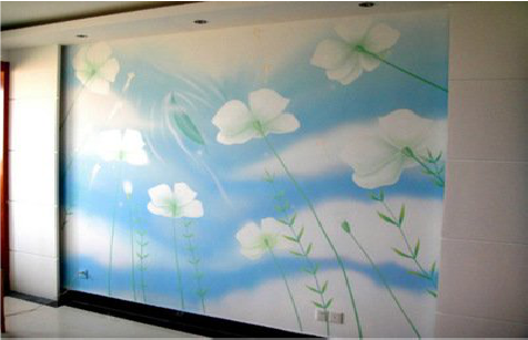 屏山画墙绘怎么画好白云的蓬松感？