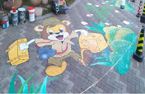 屏山夏季画地面彩绘会遇到的问题