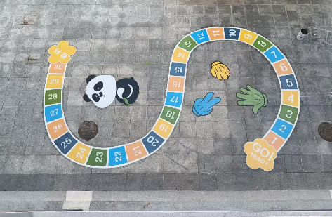 屏山地面游戏彩绘