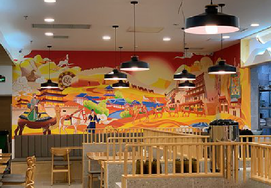 屏山商业空间彩绘介绍。